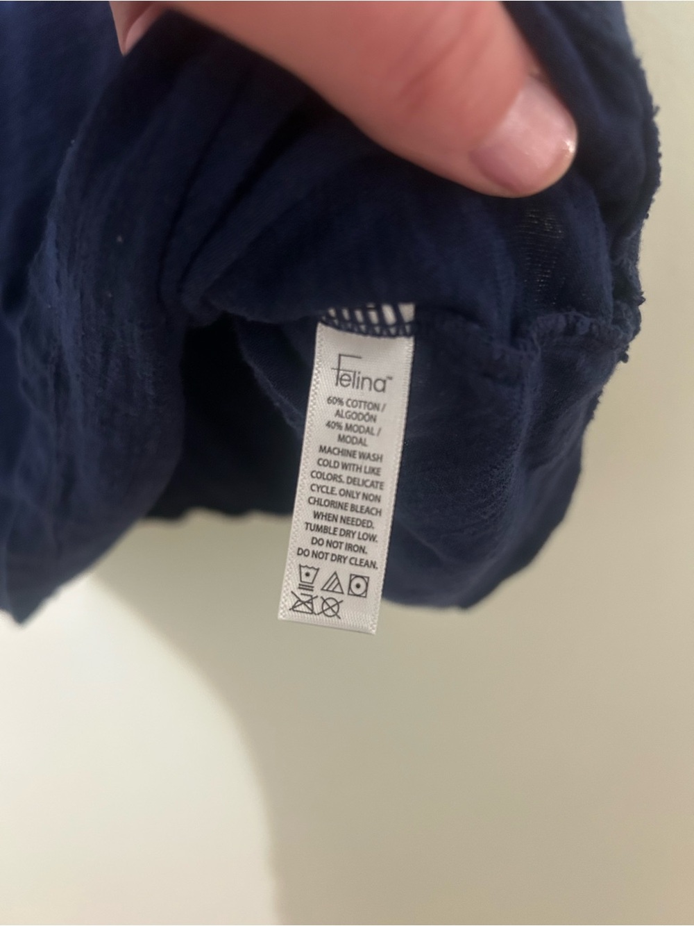 FELINA | Navy Crew Neck T-Shirt, Size XXL - Picture 4 of 4
